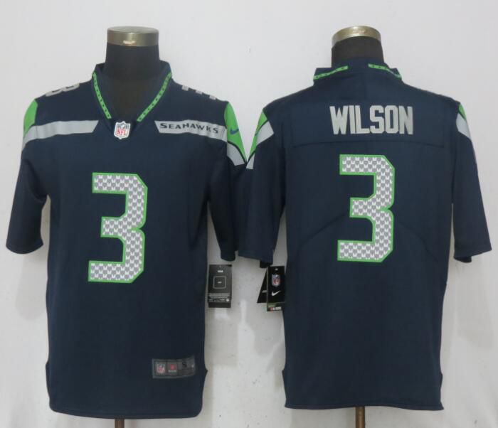 Men Seattle Seahawks #3 Wilson Navy Blue 2017 Vapor Untouchable New Nike Limited Player NFL Jerseys->seattle seahawks->NFL Jersey